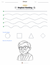 Stephen Hawking printable worksheet preview