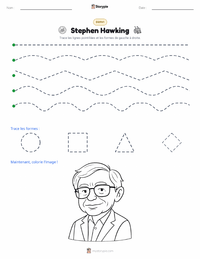 Aperçu de la feuille de travail imprimable Stephen Hawking