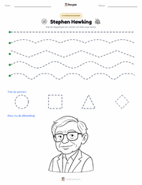 Stephen Hawking afdrukbare werkblad voorbeeld