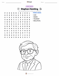 Stephen Hawking druckbare Arbeitsblatt Vorschau