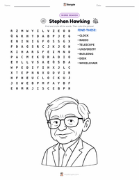 Stephen Hawking printable worksheet preview