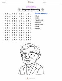 Vista previa de la hoja de trabajo imprimible de Stephen Hawking