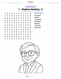 Aperçu de la feuille de travail imprimable Stephen Hawking