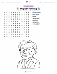 Anteprima della scheda stampabile di Stephen Hawking