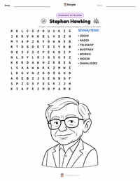 Podgląd drukowalnego arkusza ćwiczeń Stephen Hawking