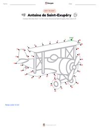 Antoine de Saint-Exupéry printable worksheet preview