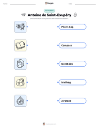Antoine de Saint-Exupéry printable worksheet preview