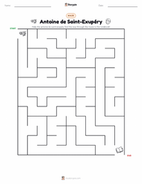 Antoine de Saint-Exupéry printable worksheet preview