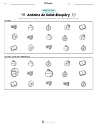 Antoine de Saint-Exupéry printable worksheet preview