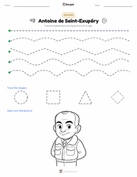 Antoine de Saint-Exupéry printable worksheet preview