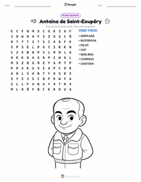 Antoine de Saint-Exupéry printable worksheet preview
