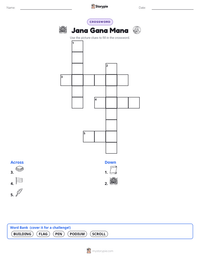 Jana Gana Mana printable worksheet preview