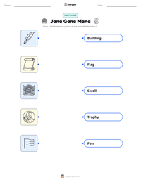 Jana Gana Mana printable worksheet preview