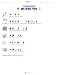 Jana Gana Mana druckbare Arbeitsblatt Vorschau