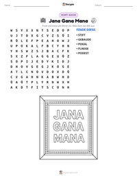 Jana Gana Mana druckbare Arbeitsblatt Vorschau
