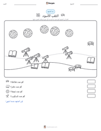 معاينة ورقة العمل القابلة للطباعة الثقب الأسود