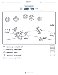 Black Hole printable worksheet preview