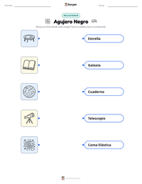 Vista previa de la hoja de trabajo imprimible de Agujero Negro