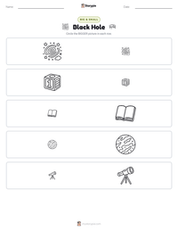 Black Hole printable worksheet preview