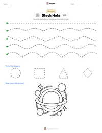 Black Hole printable worksheet preview