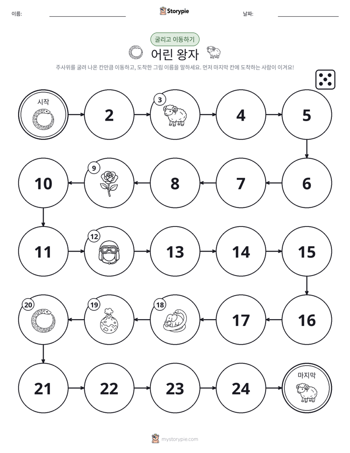 주사위 굴리고 이동하기 게임