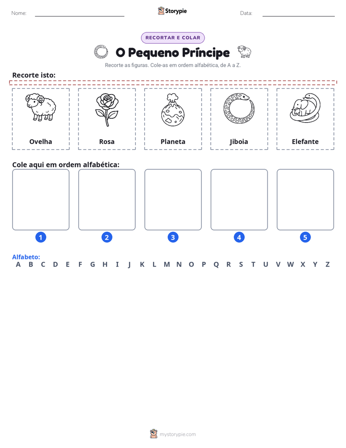 Recortar & Colar Alfabeto