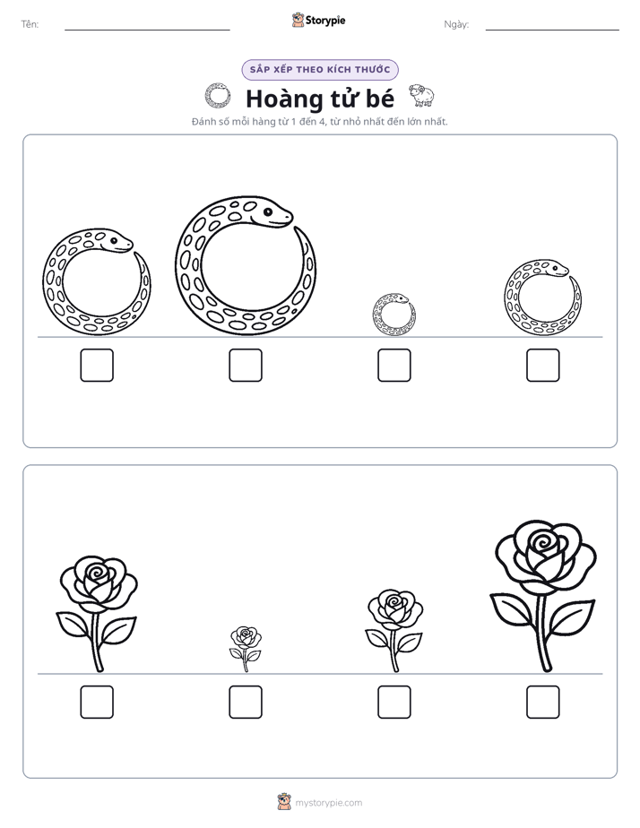 Thứ Tự Kích Thước