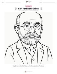 Karl Ferdinand Braun druckbare Arbeitsblatt Vorschau