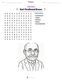 Karl Ferdinand Braun druckbare Arbeitsblatt Vorschau