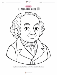Francisco Goya Malvorlage für Kinder