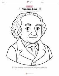 Francisco Goya kleurplaat voor kinderen