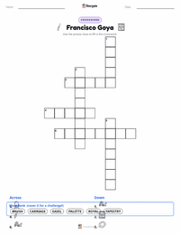 Francisco Goya printable worksheet preview