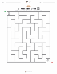Francisco Goya printable worksheet preview