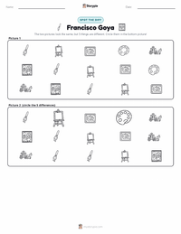 Francisco Goya printable worksheet preview