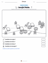 Aperçu de la feuille de travail imprimable Sarojini Naidu