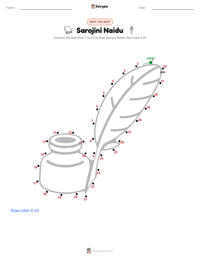 Sarojini Naidu printable worksheet preview