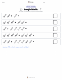 Sarojini Naidu printable worksheet preview