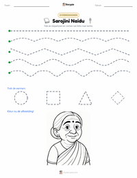 Sarojini Naidu afdrukbare werkblad voorbeeld