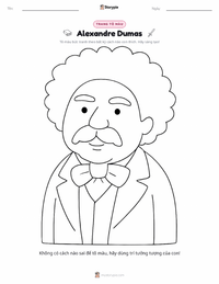 Trang tô màu Alexandre Dumas cho trẻ em
