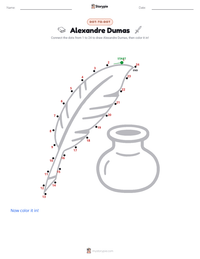 Alexandre Dumas printable worksheet preview