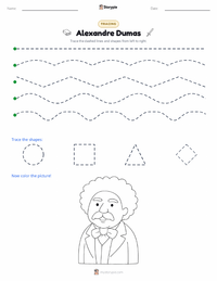 Alexandre Dumas printable worksheet preview