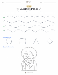 Anteprima della scheda stampabile di Alexandre Dumas