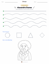 Alexandre Dumas afdrukbare werkblad voorbeeld