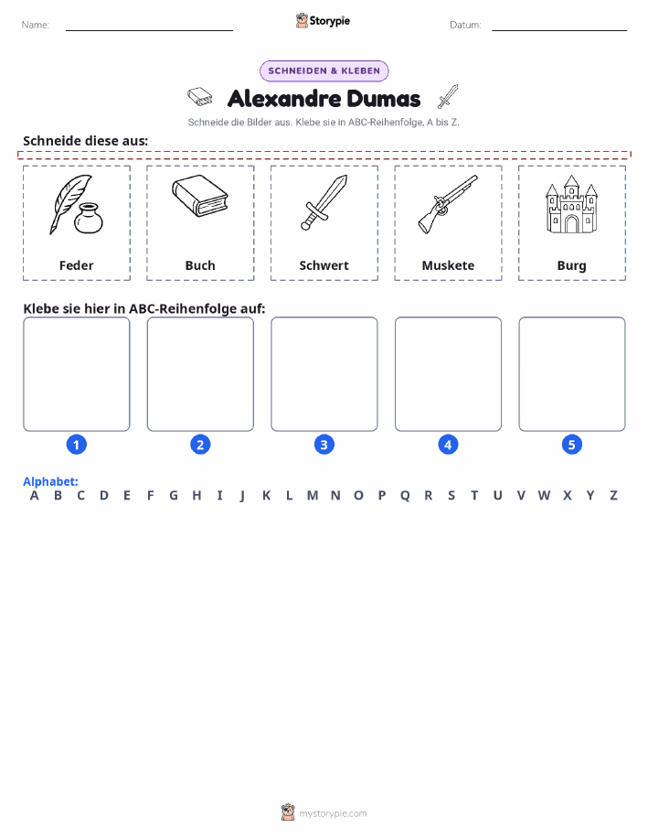 Schneiden & Einfügen Alphabet