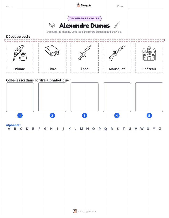Découper & Coller l'Alphabet