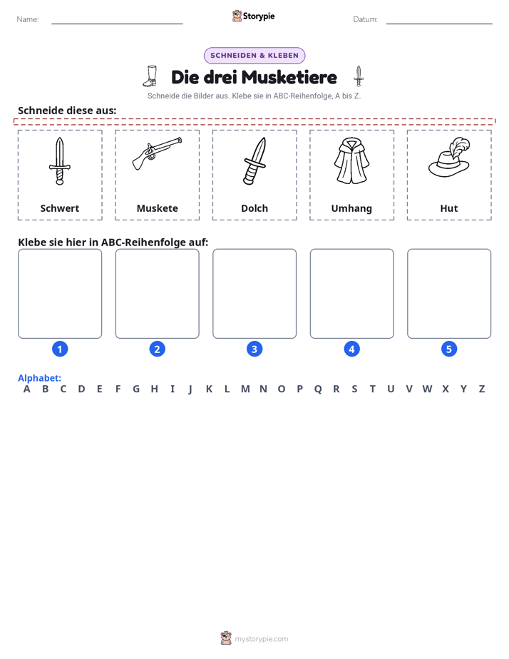Schneiden & Einfügen Alphabet