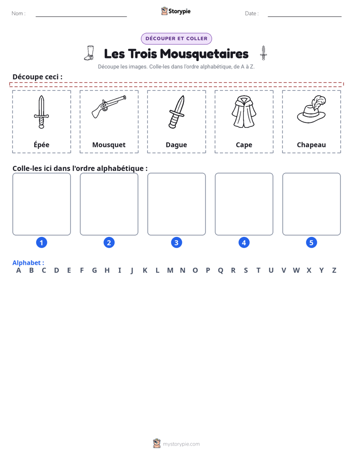 Découper & Coller l'Alphabet