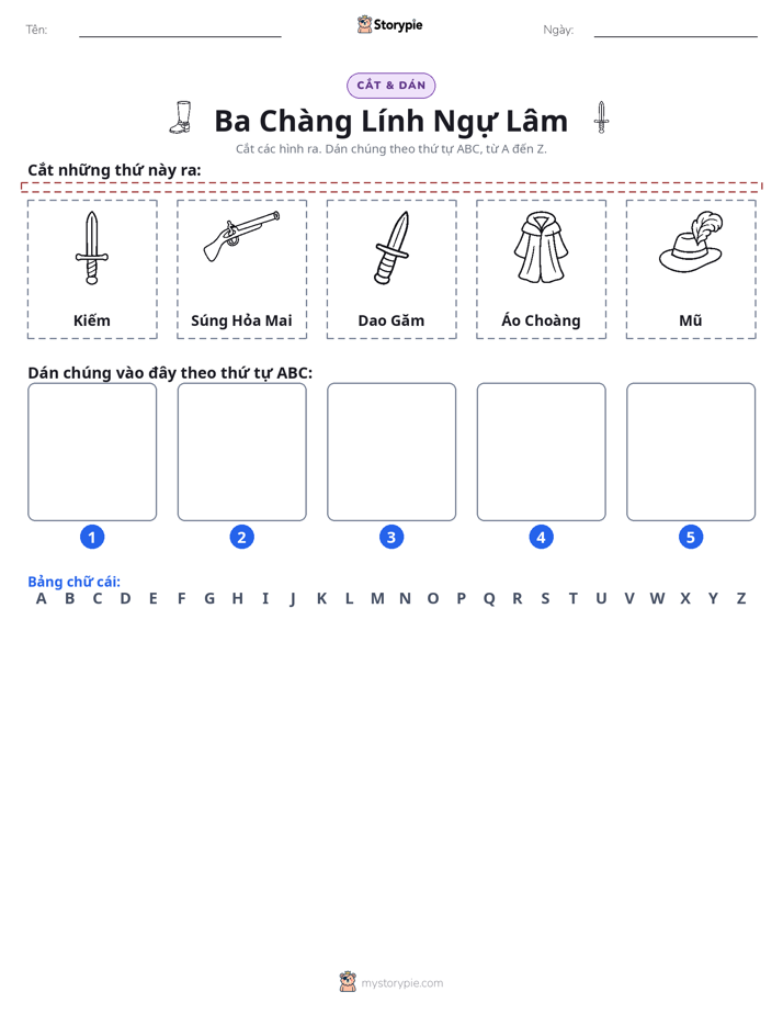 Cắt & Dán Chữ Cái
