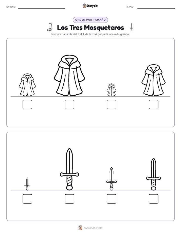 Orden de Tamaños