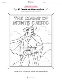 Vista previa de la hoja de trabajo imprimible de El Conde de Montecristo